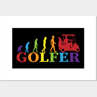 Golfer Evolution -  Golfer Gift Posters and Art